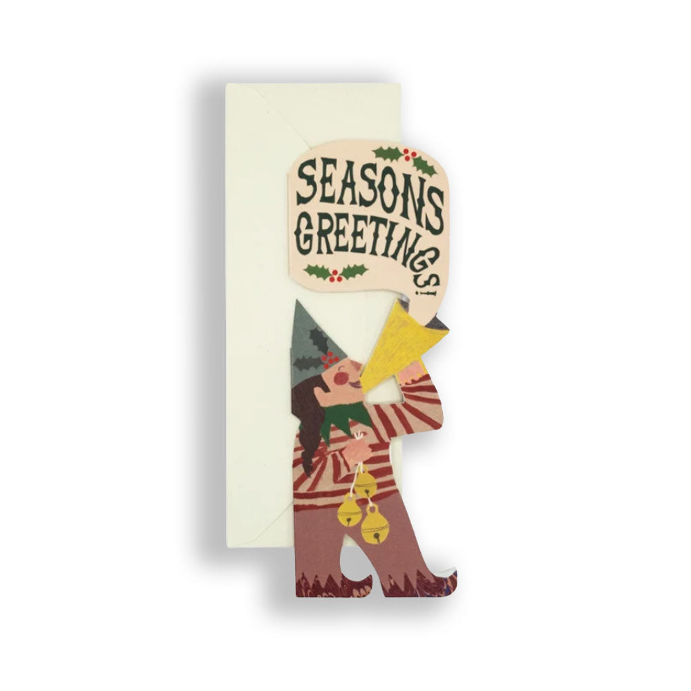 Christmas Elf Girl Greetings Card