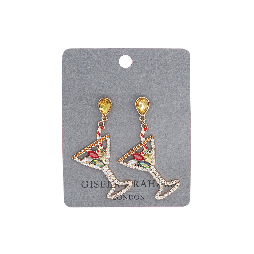 Enamel Cocktail Earrings