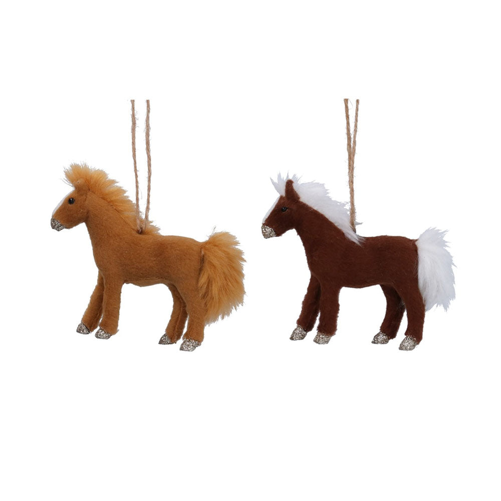 Faux Fur Horse Decoration