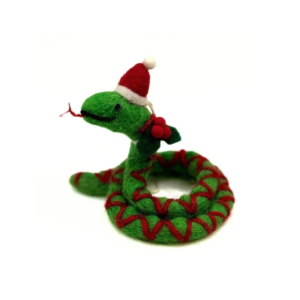 Snake with Holly Decoration