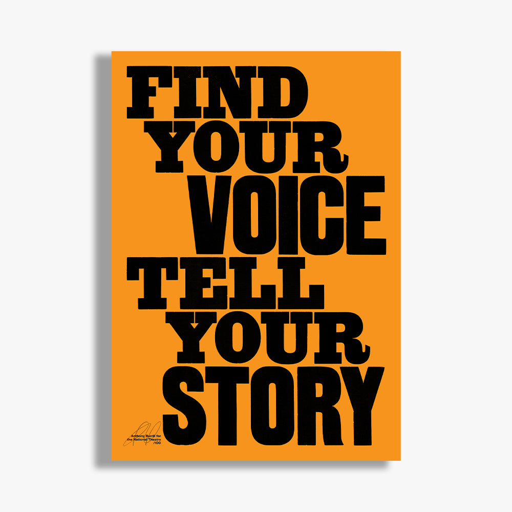Find Your Voice Tell Your Story Print - Design 1