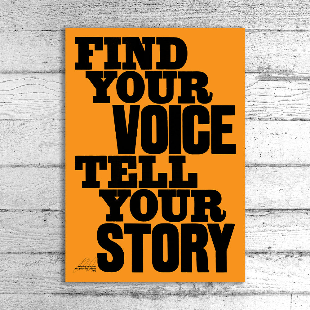 Find Your Voice Tell Your Story Print - Design 1