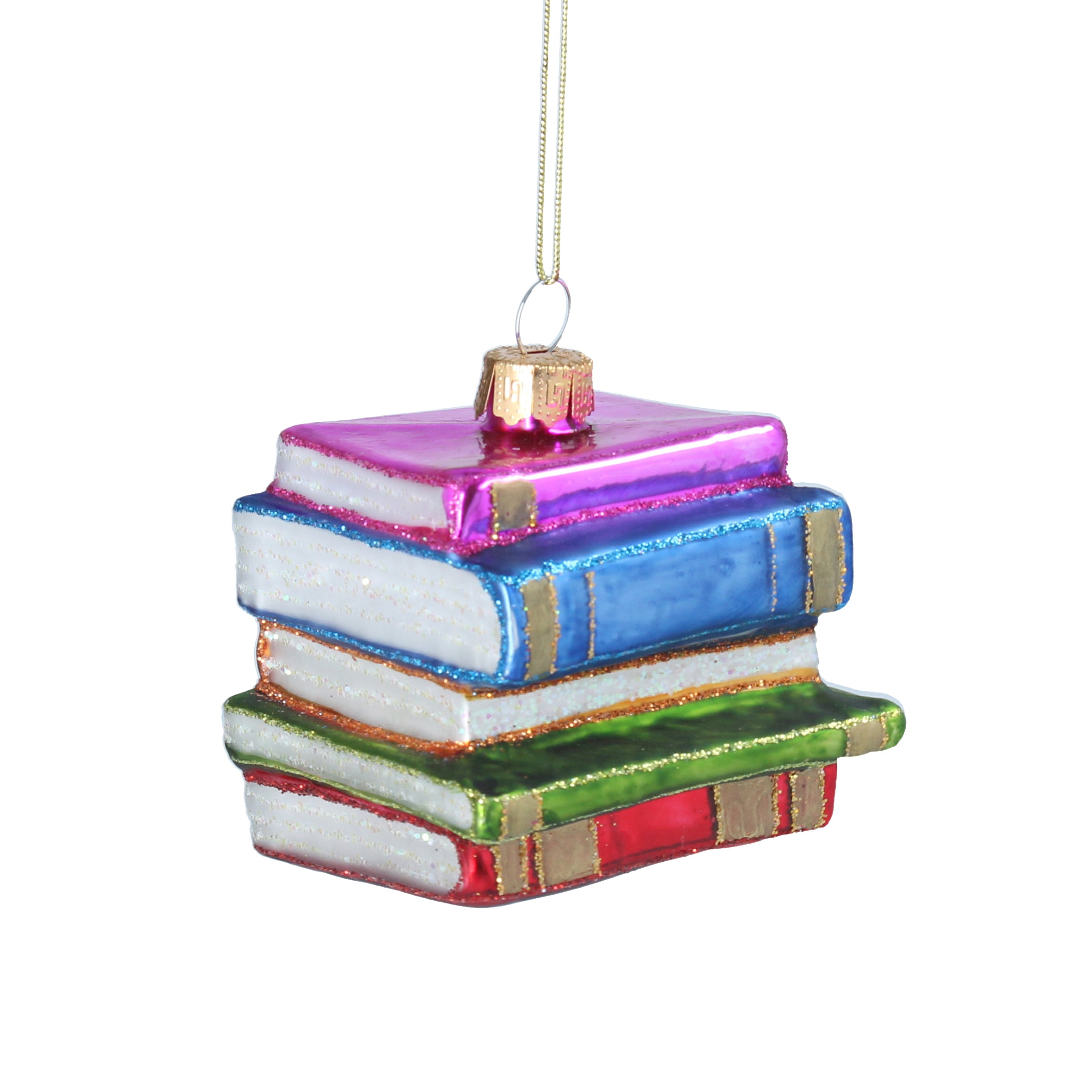 Glass Stack of Books Decoration