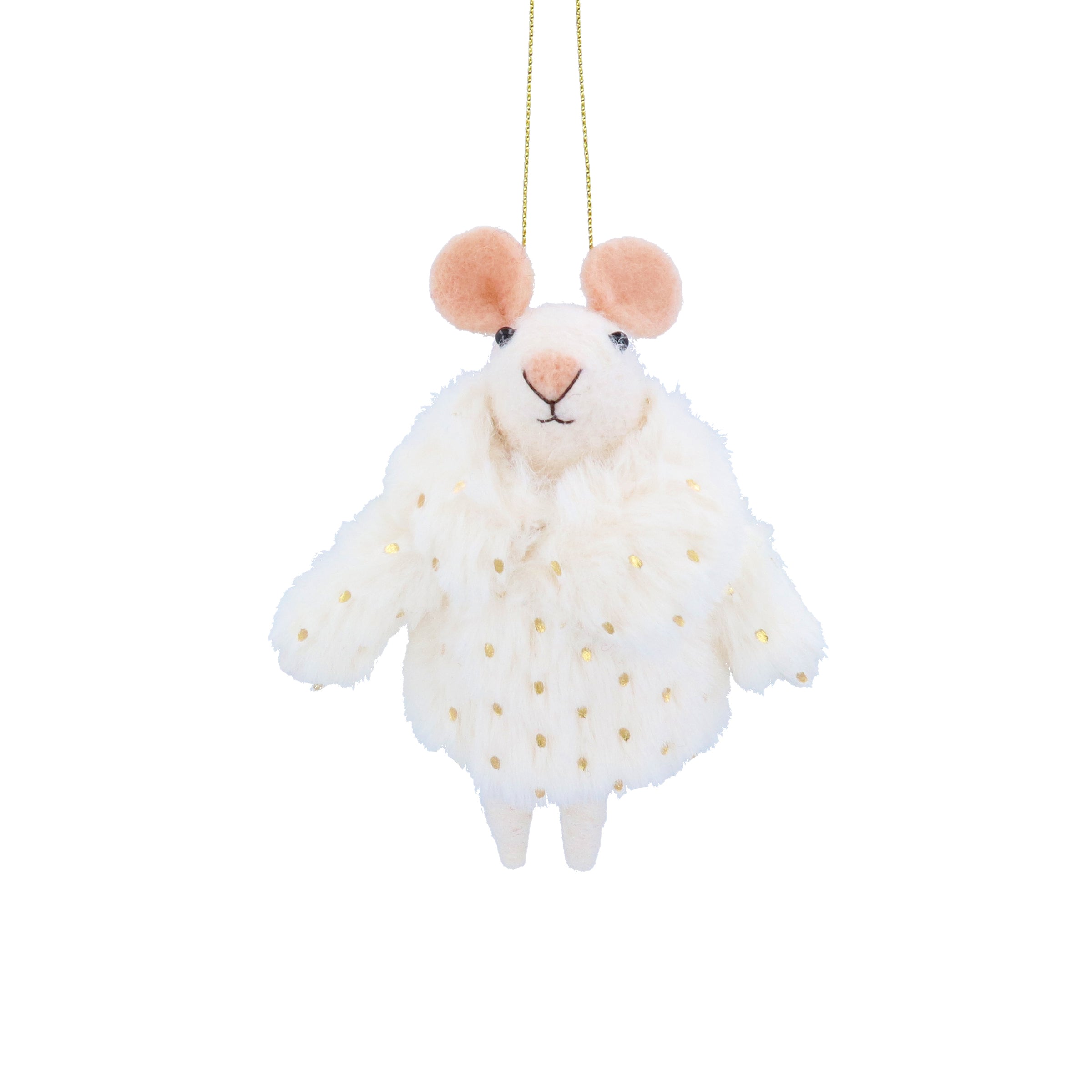 White Mouse with Coat Decoration