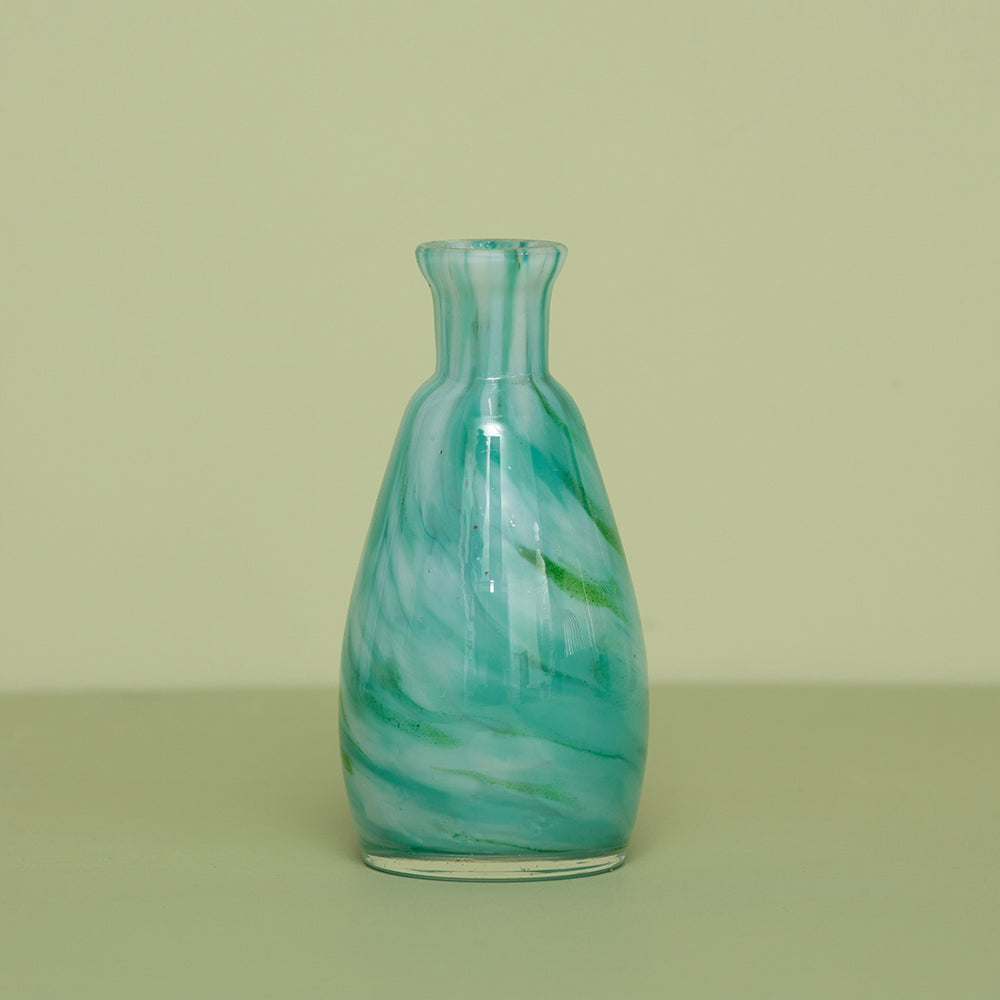 The House of Bernarda Alba - Glass Turquoise Bud Vase