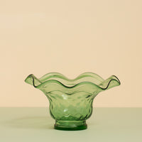 Anna - Green Fluted Glass Bowl