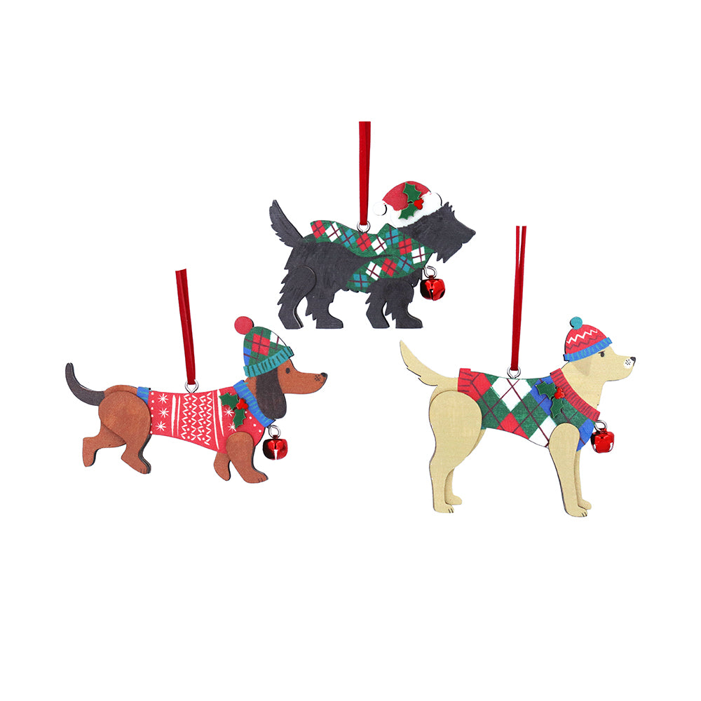 Jolly Dogs Wood Decoration