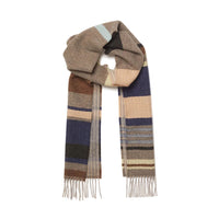 Lambswool Striped Scarf - Oyster