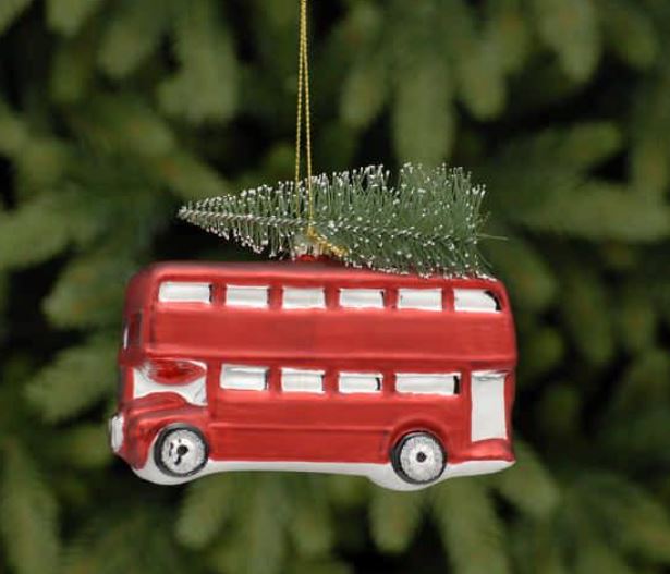 Glass London Bus Decoration