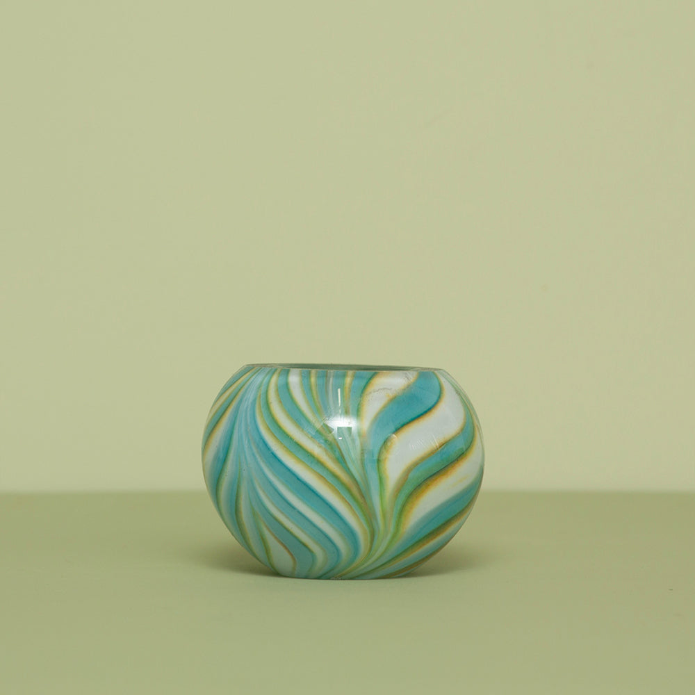 The House of Bernarda Alba - Glass Turquoise Bowl Medium