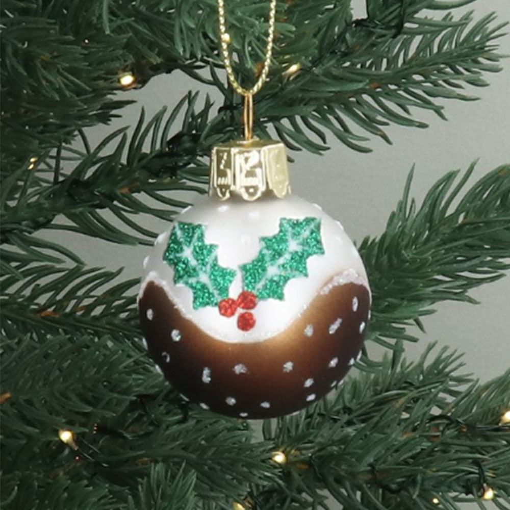 Painted Mini Glass Pudding Decoration