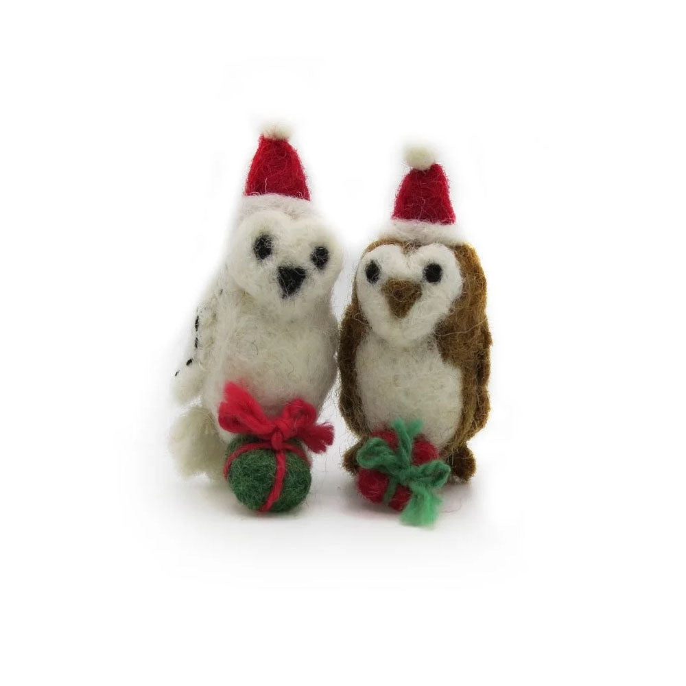 Mini Owl with Present Decoration