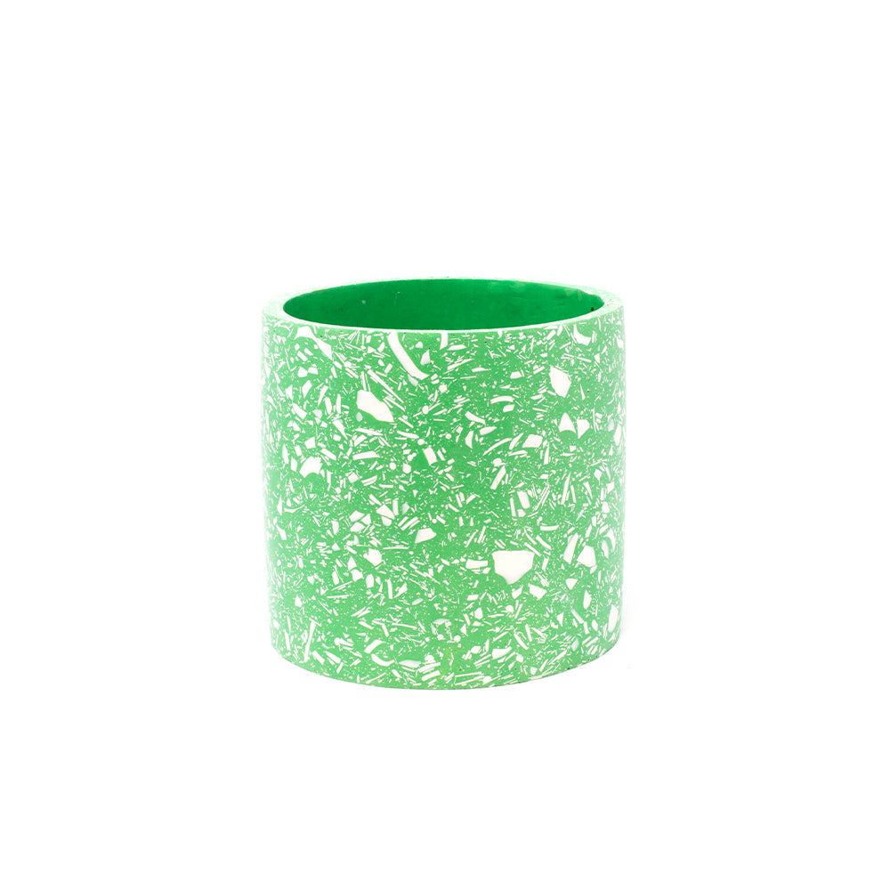 Green and White Terrazzo Pot 12cm