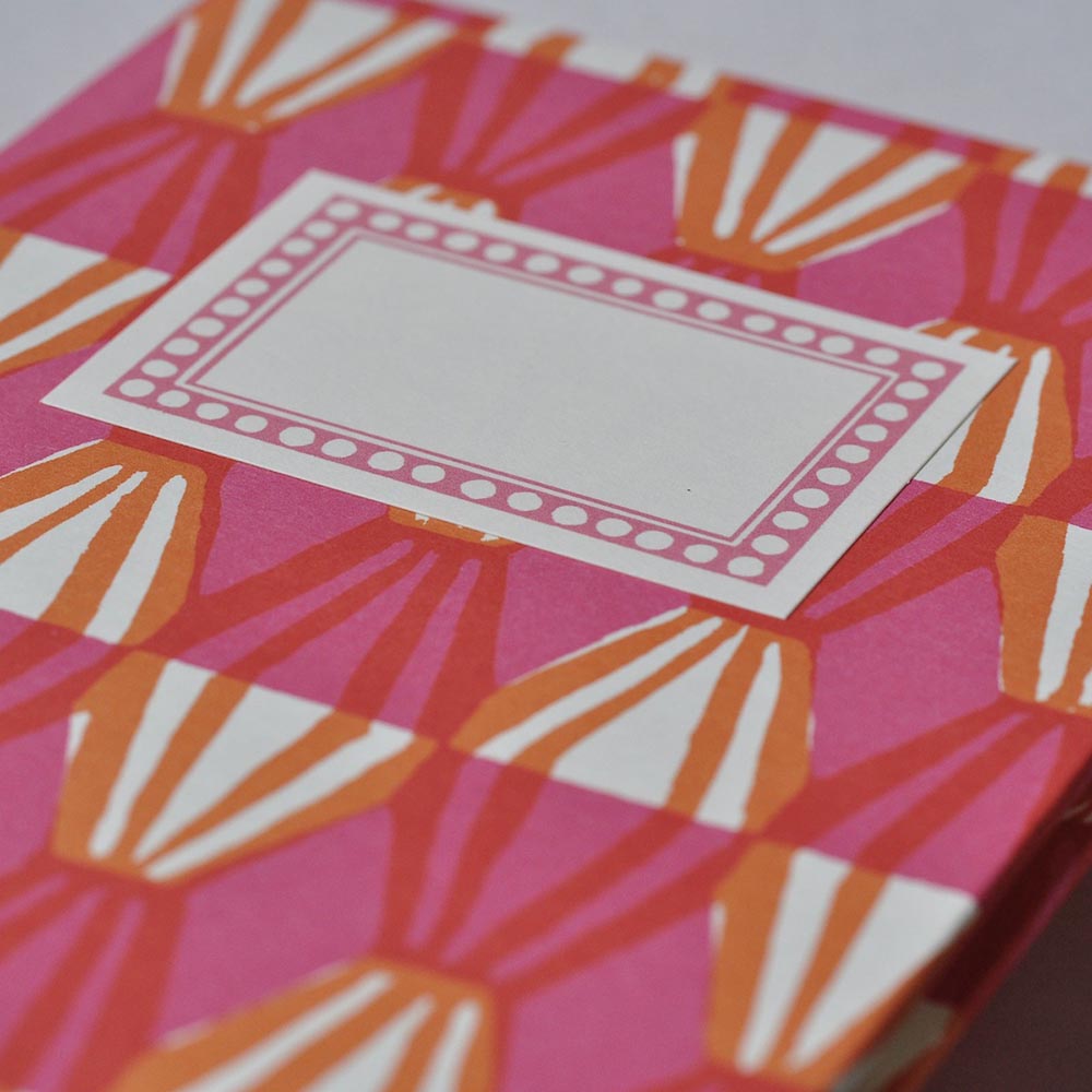 Pink and Orange Threadwork Notebook