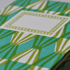 Green and Turquoise Threadwork Notebook - A5