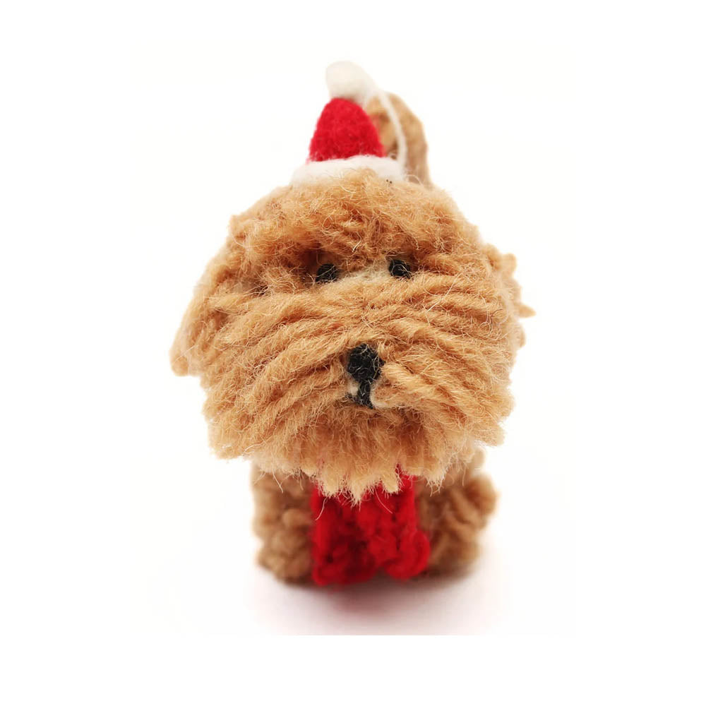 Cockapoo with Hat & Scarf Felt Decoration – National Theatre Shop
