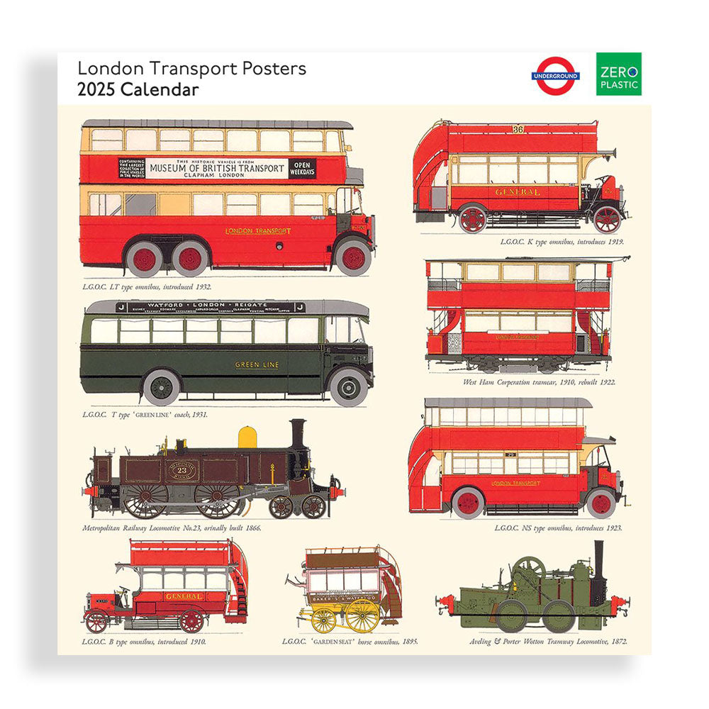 London Transport Posters 2025 Calendar