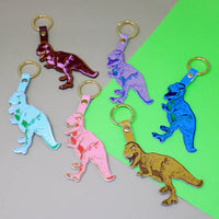 Leather T-Rex Keyring