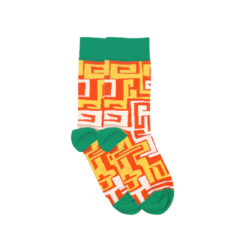 Street Life Orange Socks - Medium