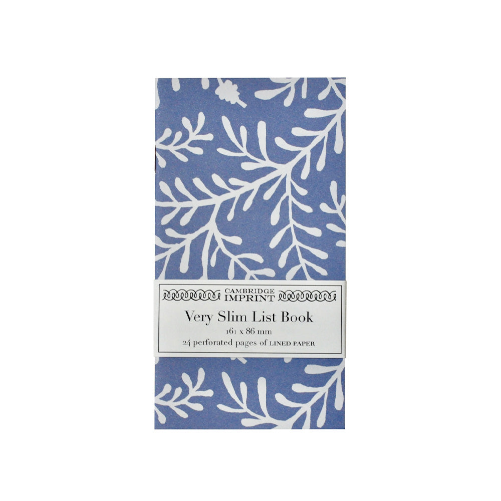 Very Slim List Book - Sprig Harebell