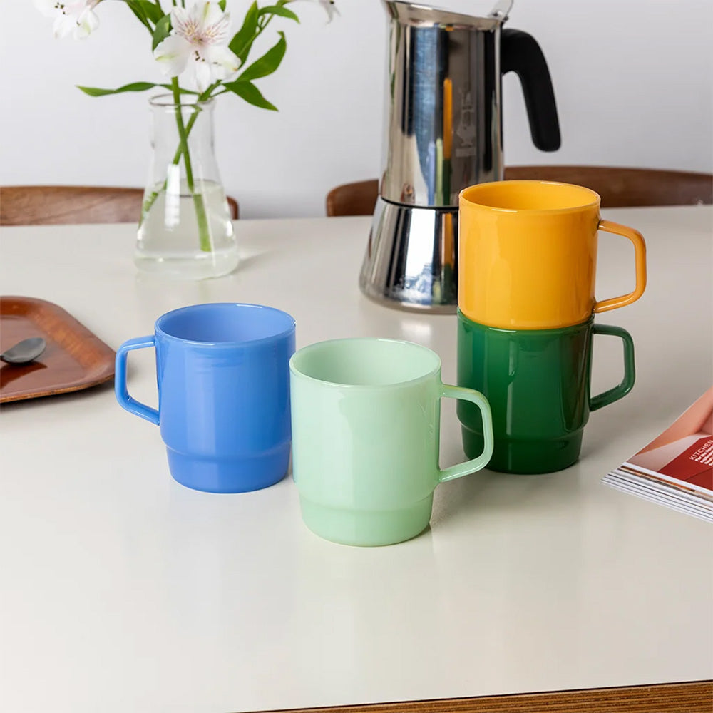 Glass Coffee Cup - Mint Green