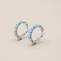 银色小珍珠耳环