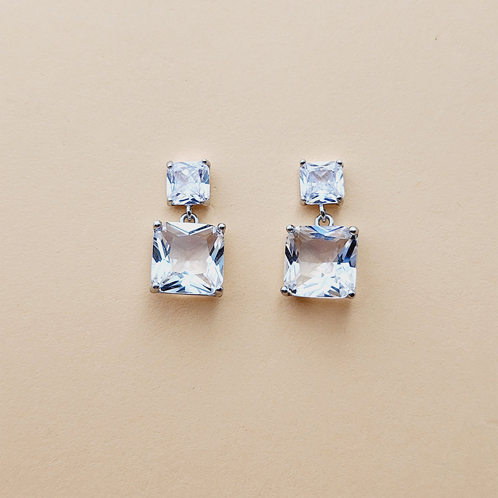 方形水滴耳环