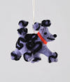 Purple Poodle Felt Decoration