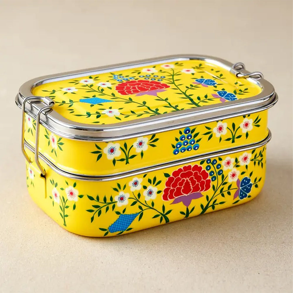 Stainless Steel Tiffin-Style Lunchbox- Yellow Spring