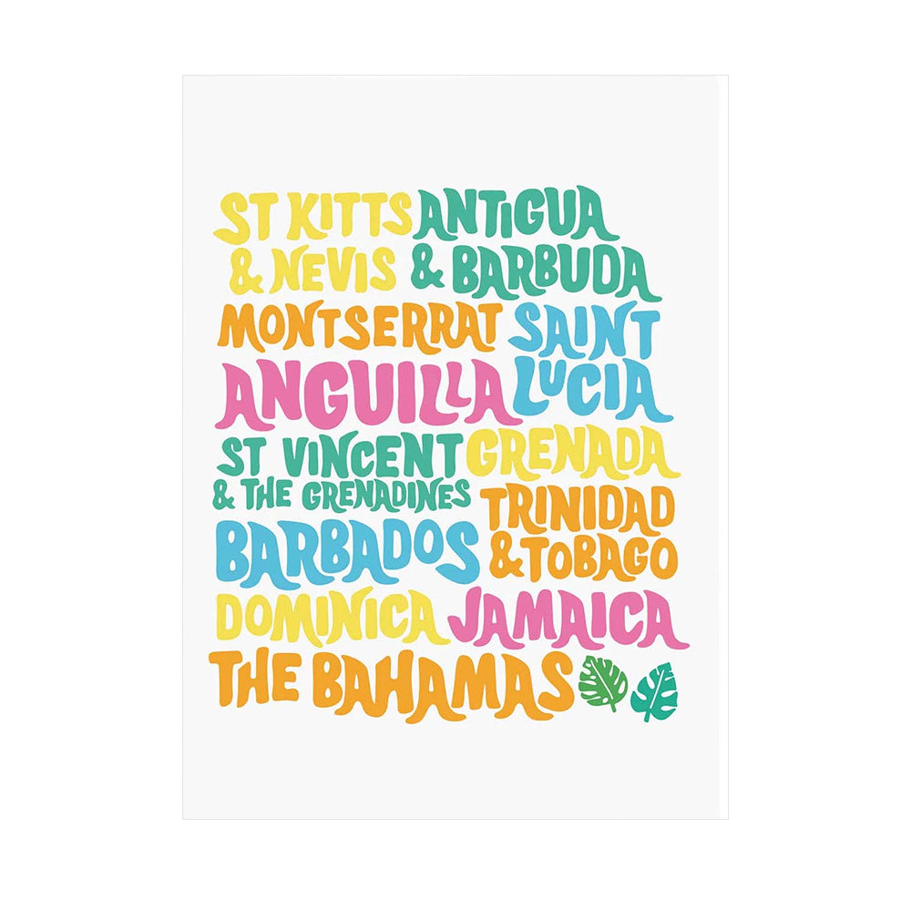 Caribbean Island Greetings Card