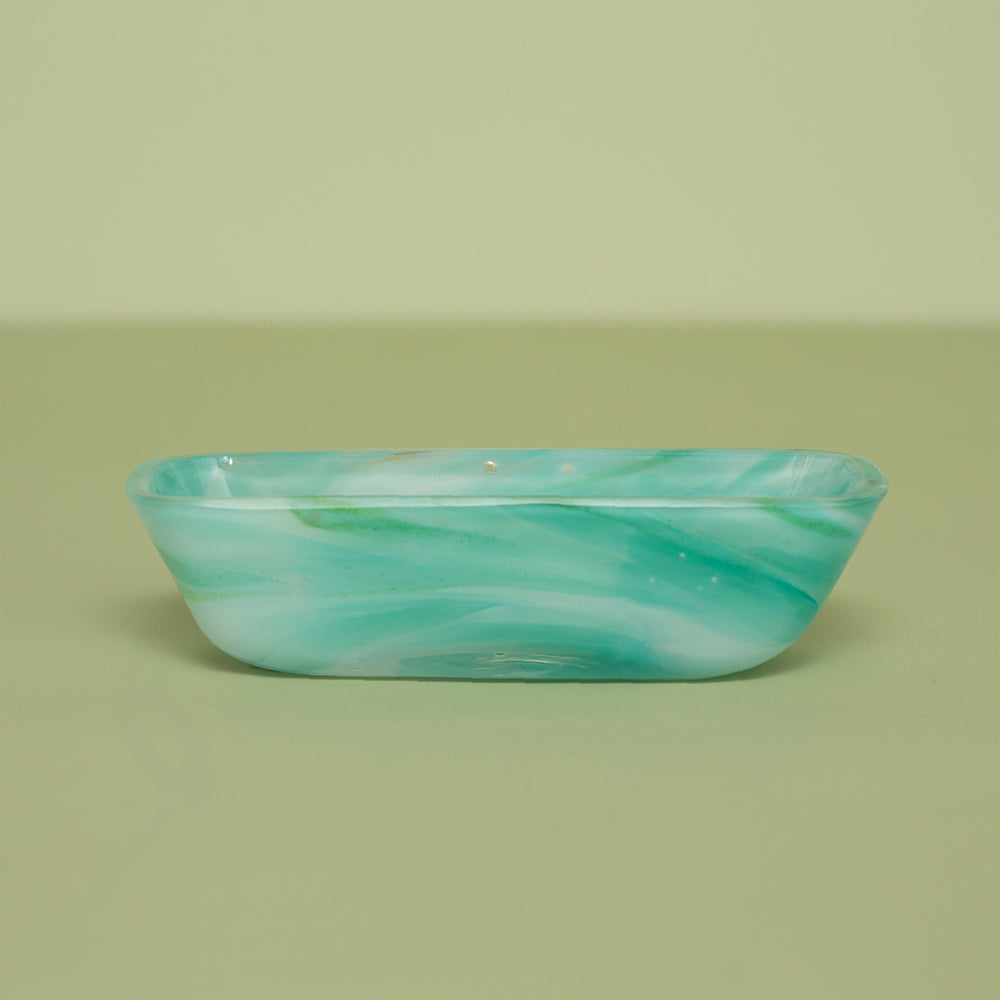 The House of Bernarda Alba - Glass Turquoise Trinket Holder