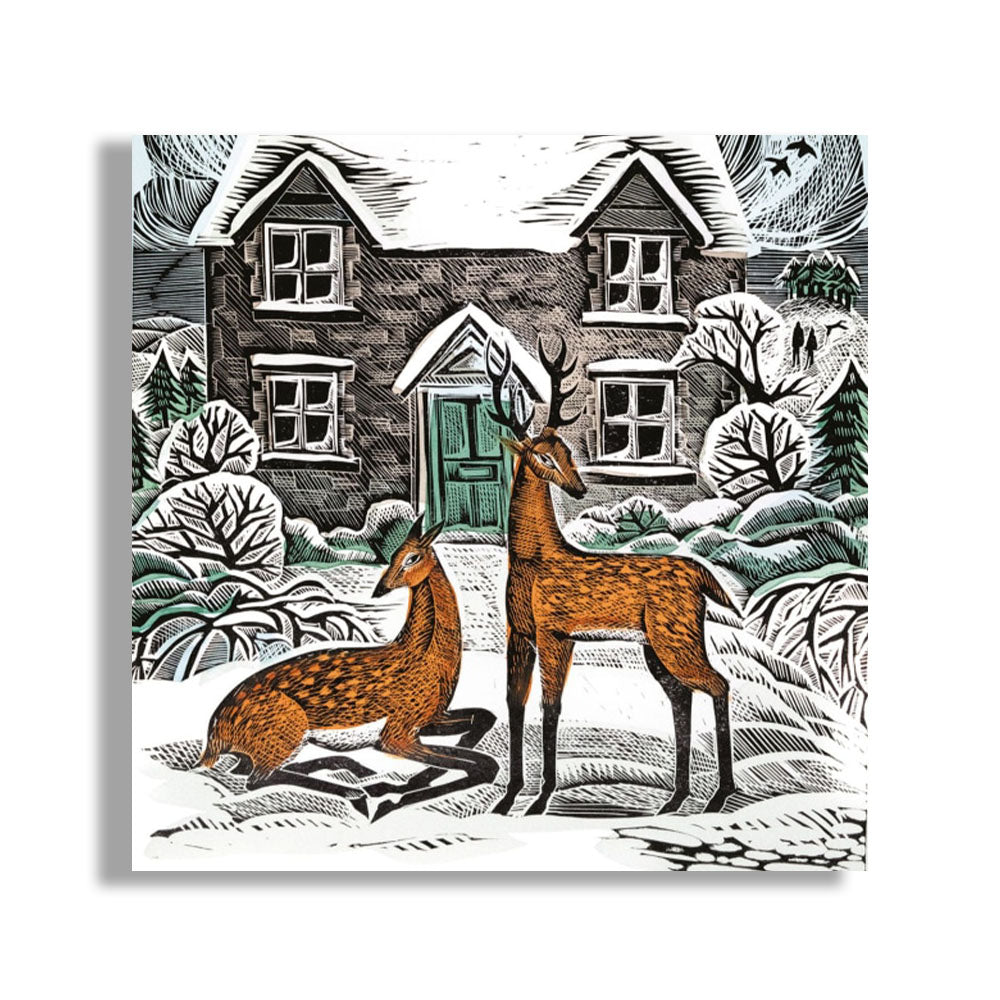 Winter Cottage Cards - Pack of 5