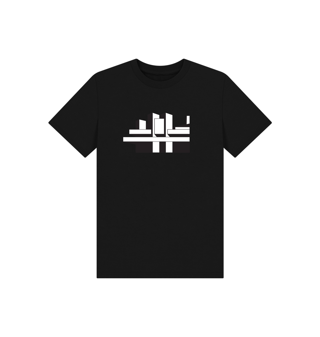 Black Printed Kids T-Shirt