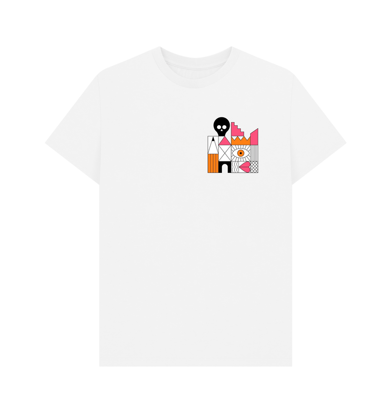 White Printed T-shirt Front