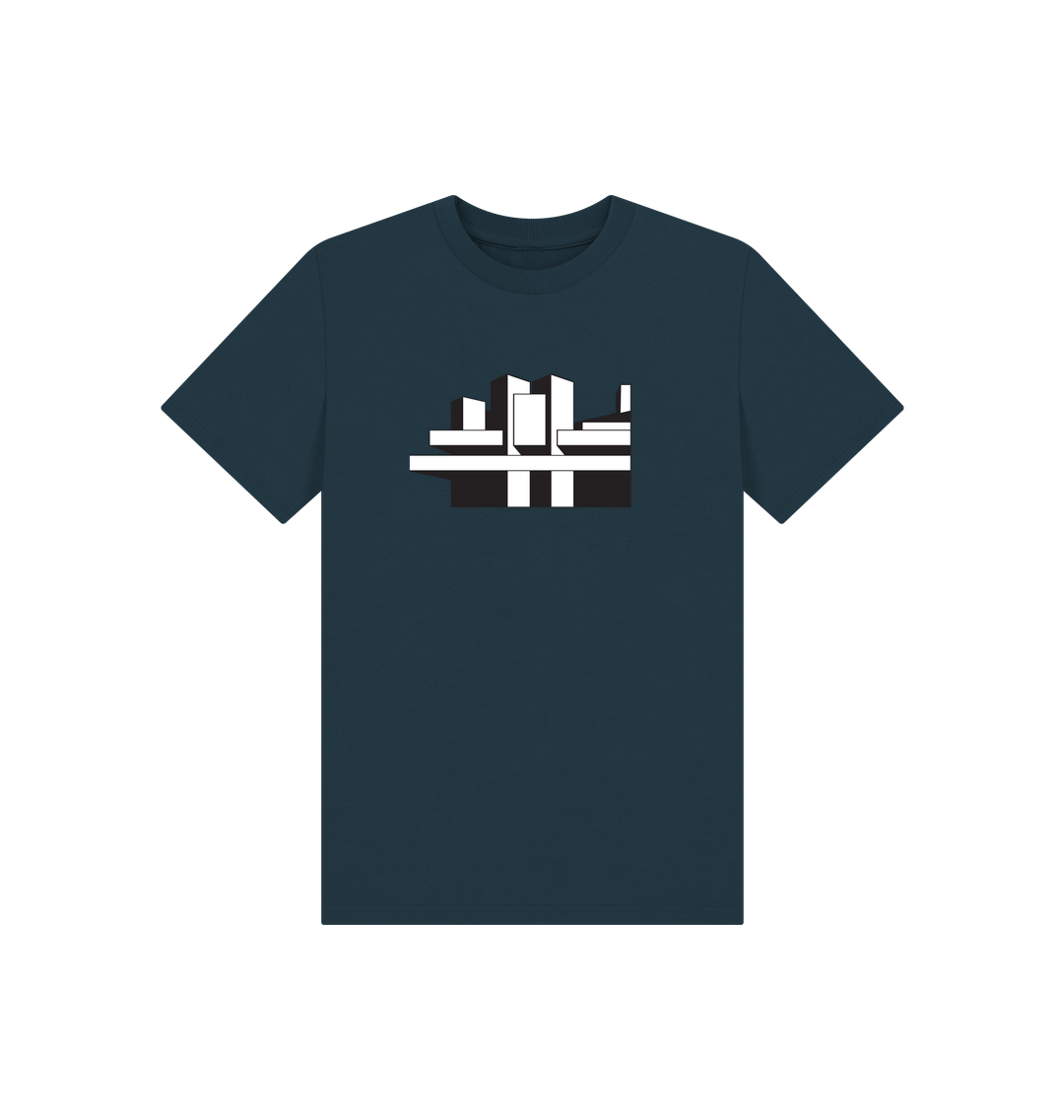 Denim Blue Printed Kids T-Shirt