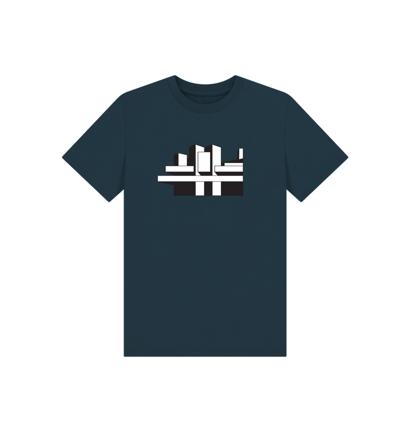 Denim Blue Printed Kids T-Shirt