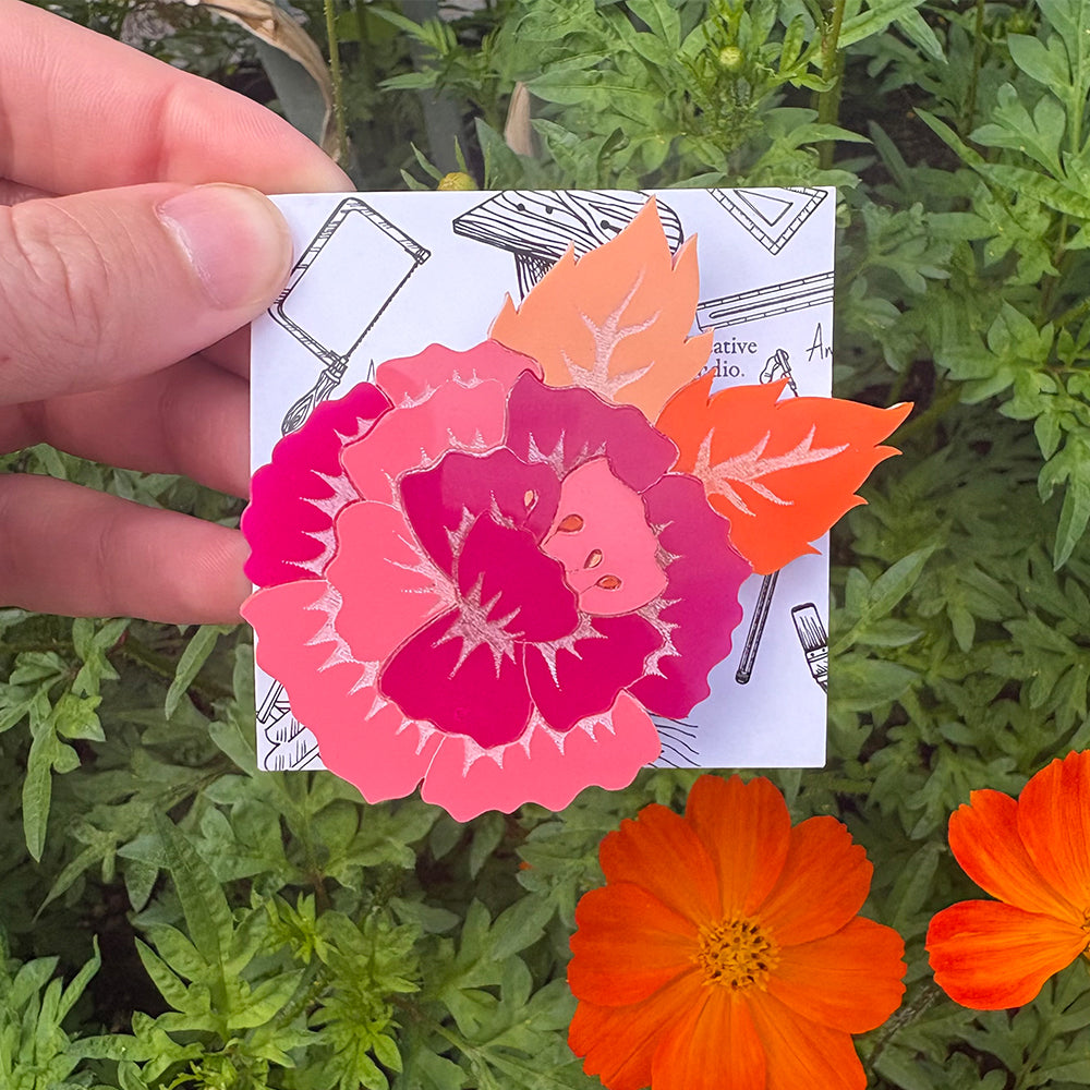 Acrylic Flower Brooch