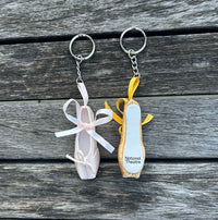 Ballet Shoe Keyring - Yellow