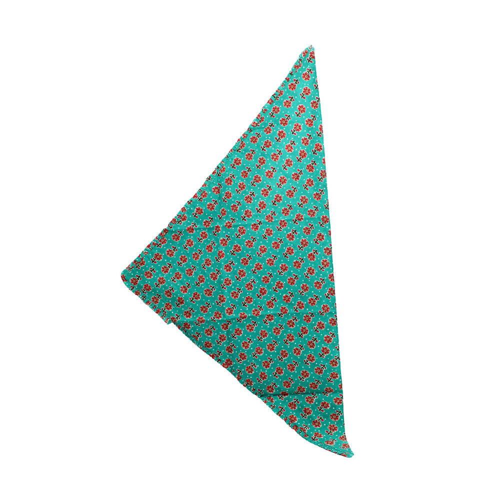Blue Print Frill Scarf