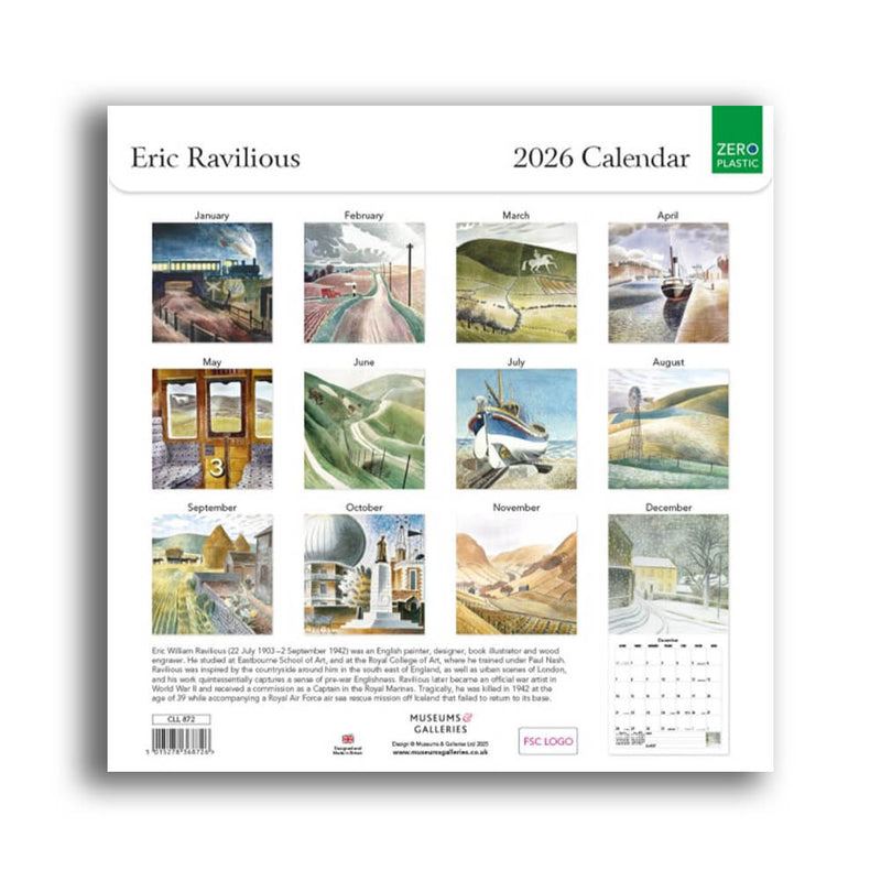 Eric Ravilious British Scenes Calendar 2026