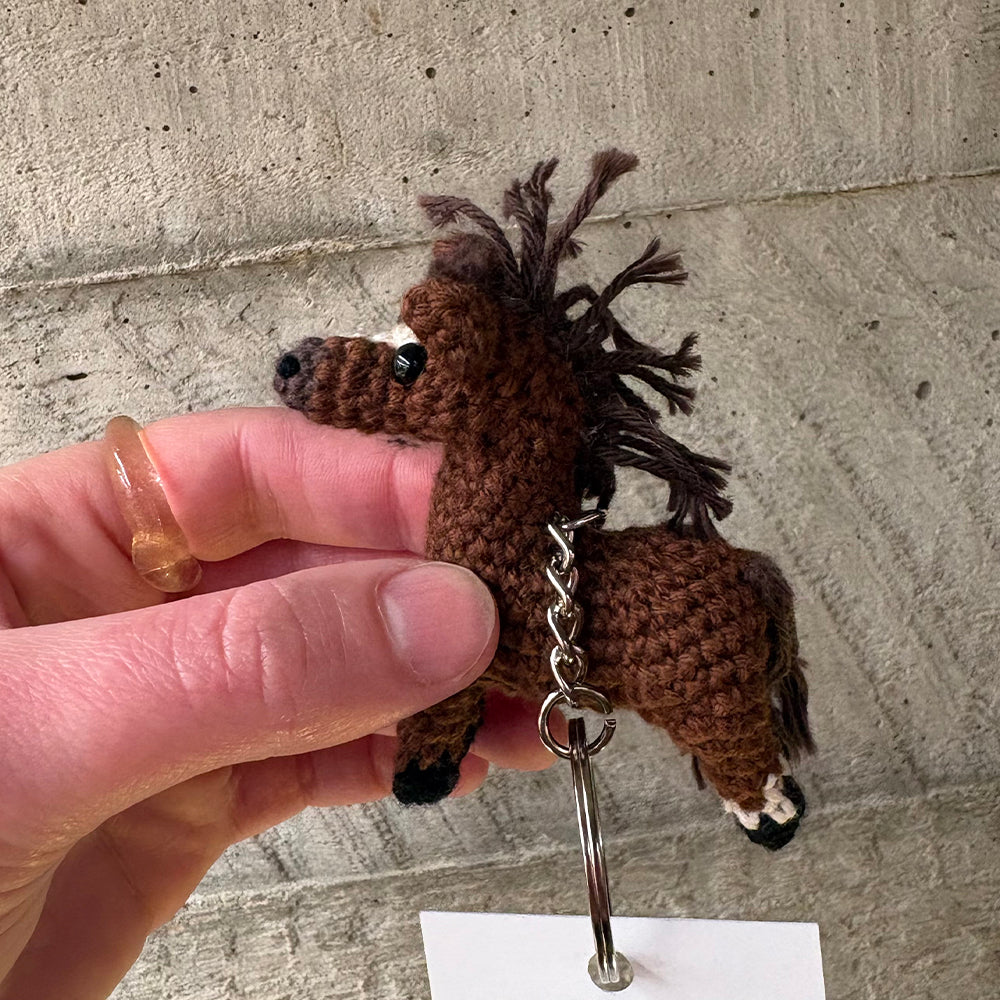Crochet Horse Key Ring