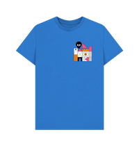 Bright Blue Printed T-shirt Front