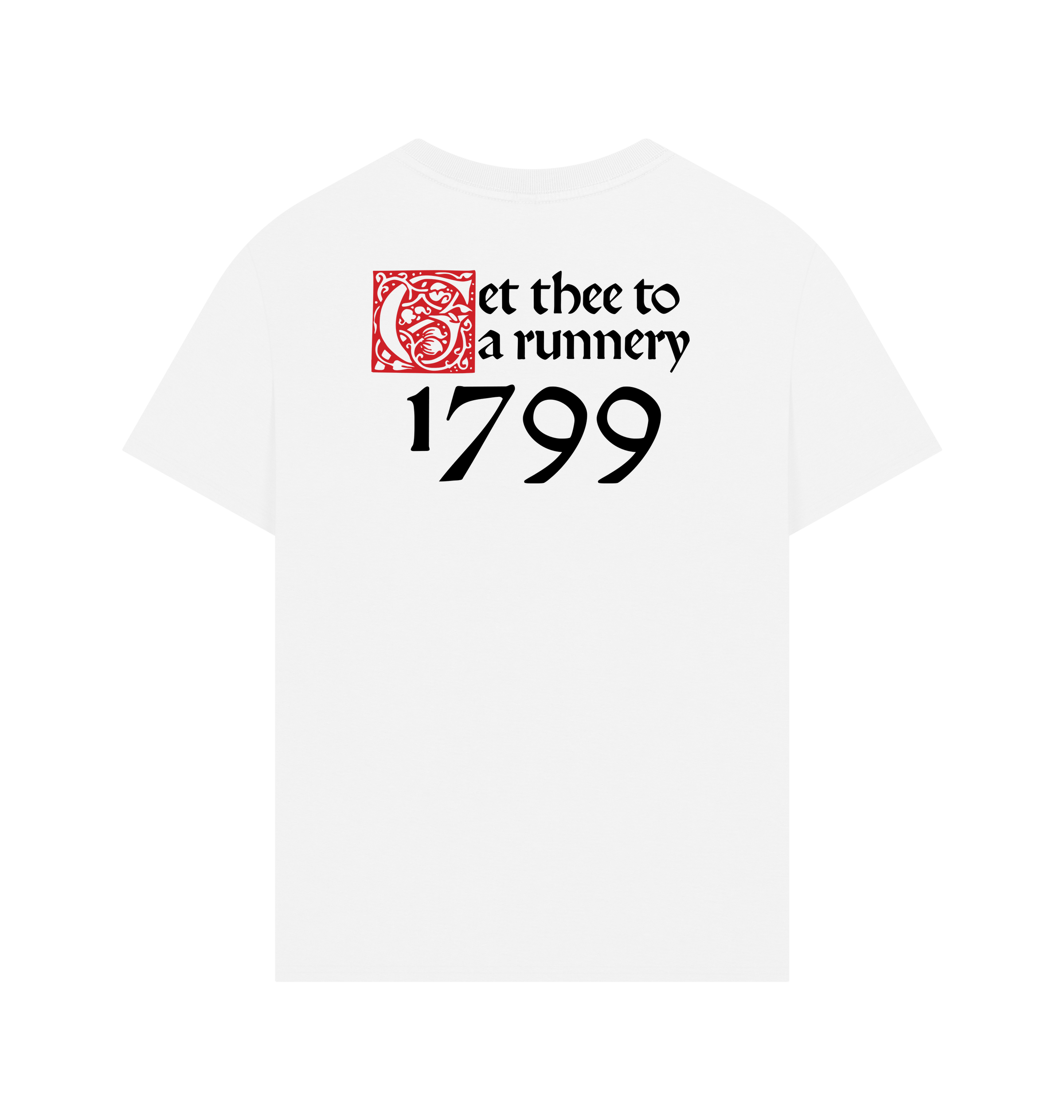 White Printed T-shirt Back