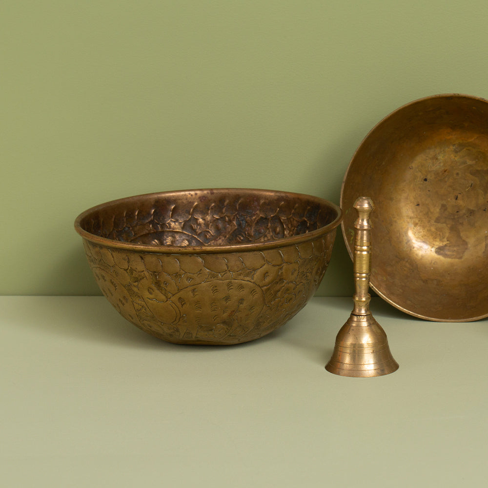 The Father and The Assassin - Brass Bowl Deer Design