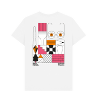 White Printed T-shirt Back