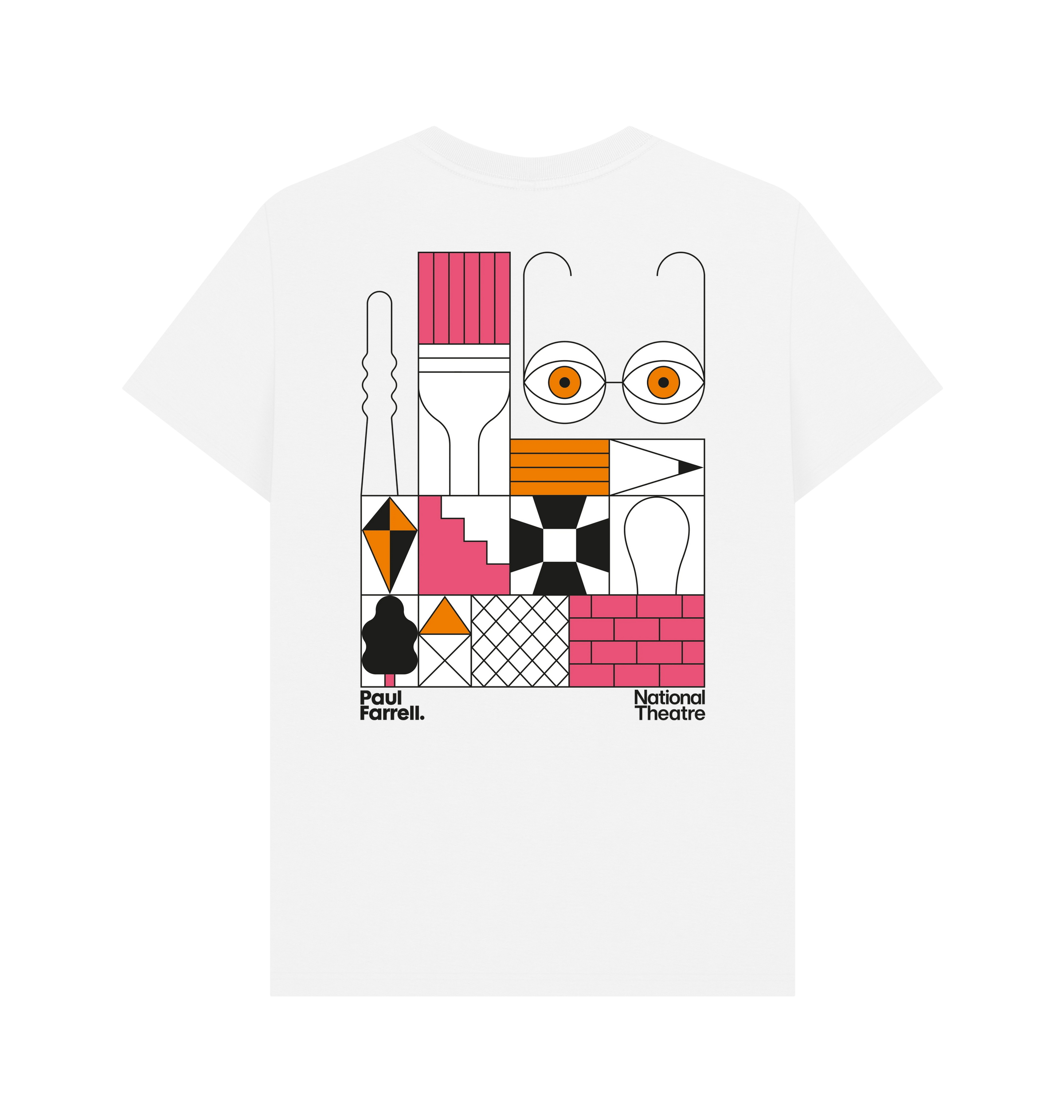 White Printed T-shirt Back