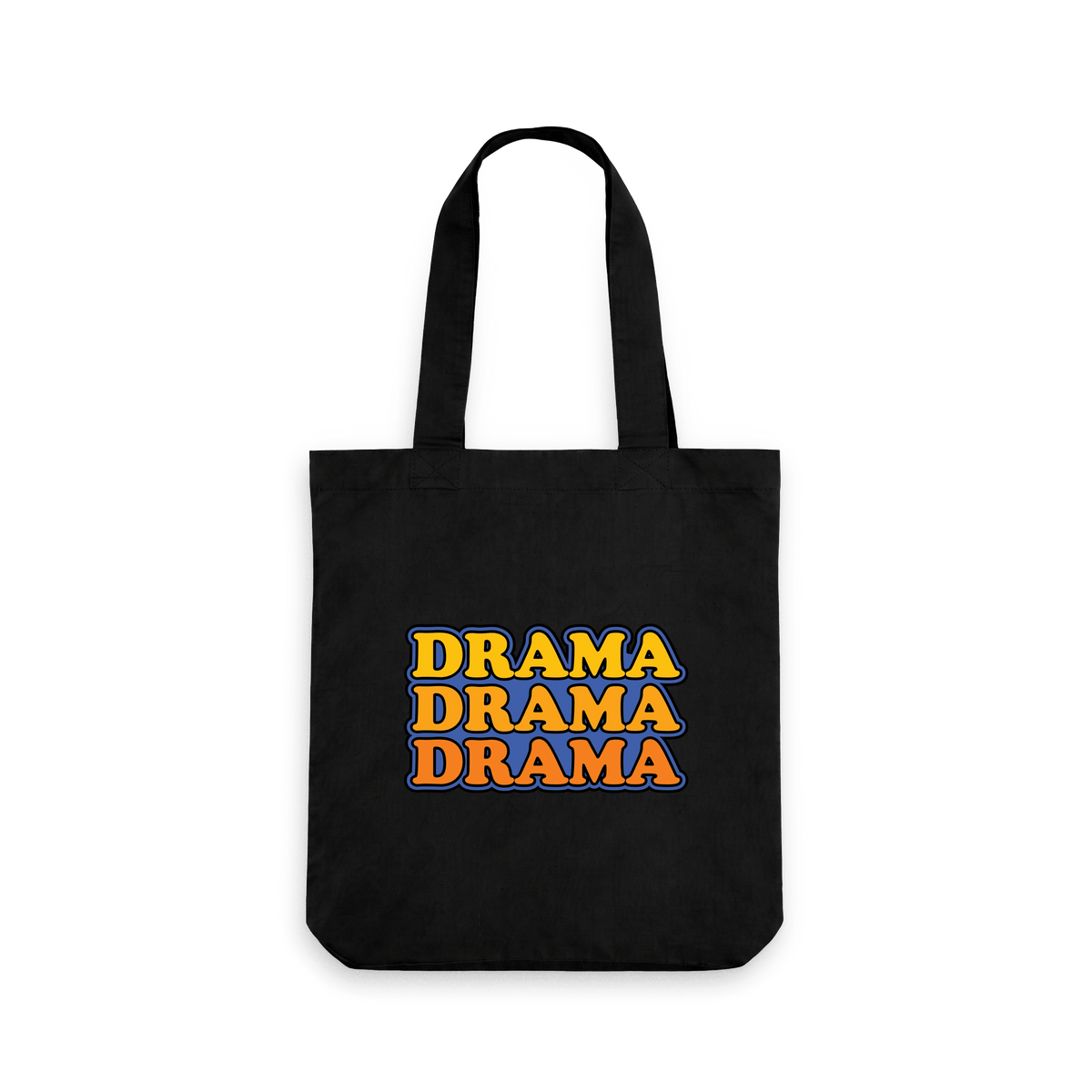 Black Printed Bag Front
