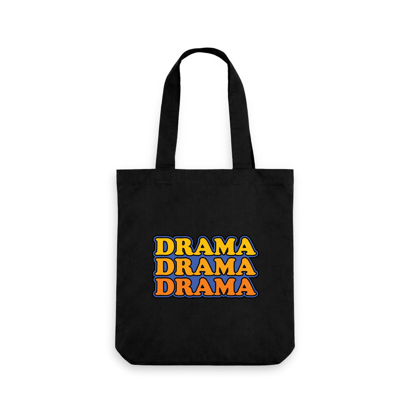Black Printed Bag Front