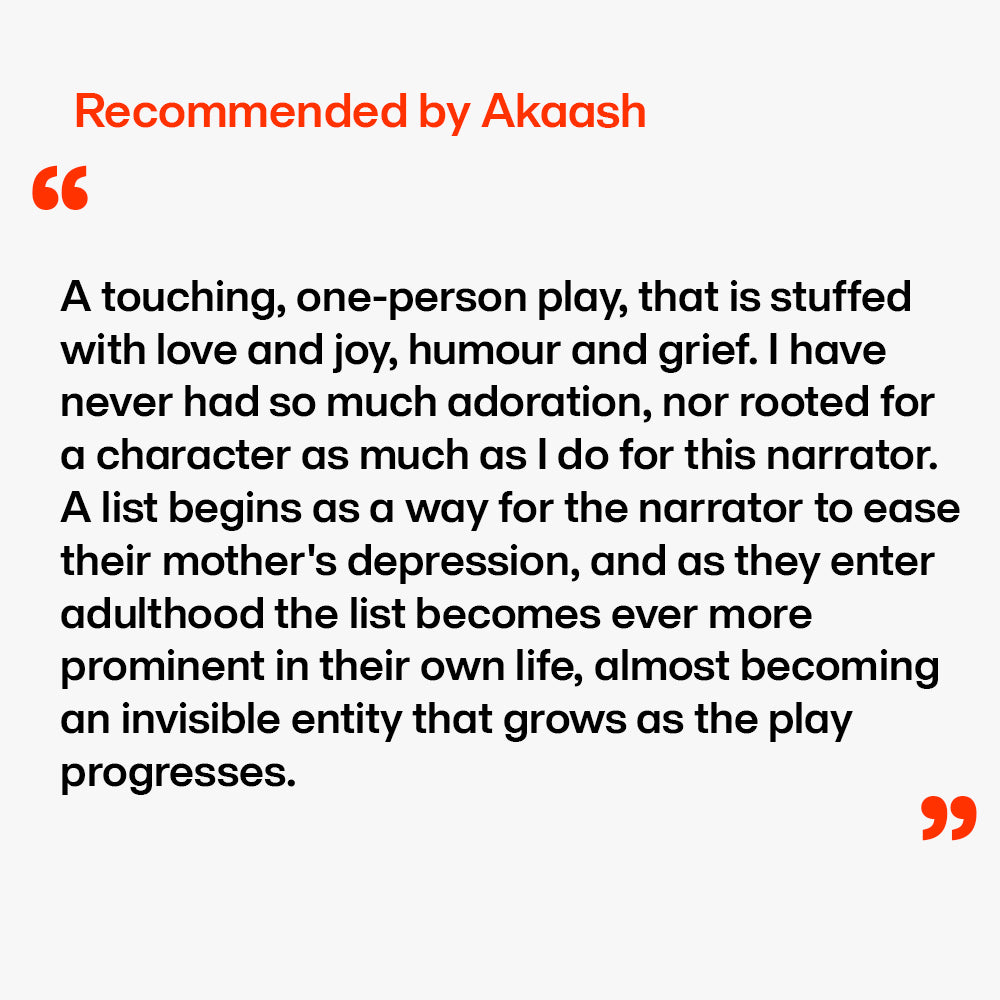Every Brilliant Thing Playtext