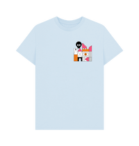Sky Blue Printed T-shirt Front